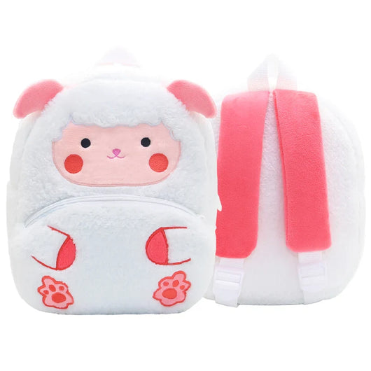 Kids Plush Cartoon Backpack Lamb