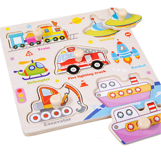 3D Montessori Wooden Puzzle Traffic
