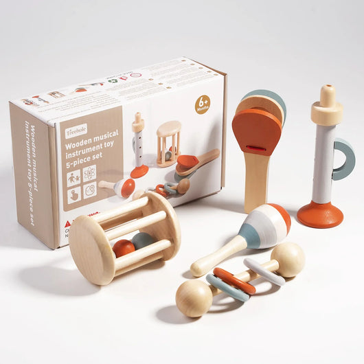 Natural Wooden Rattle