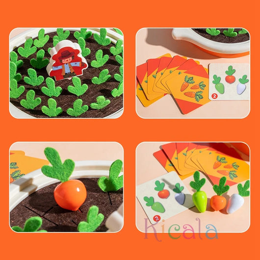 Montessori Pull Carrot Counting Toy Set