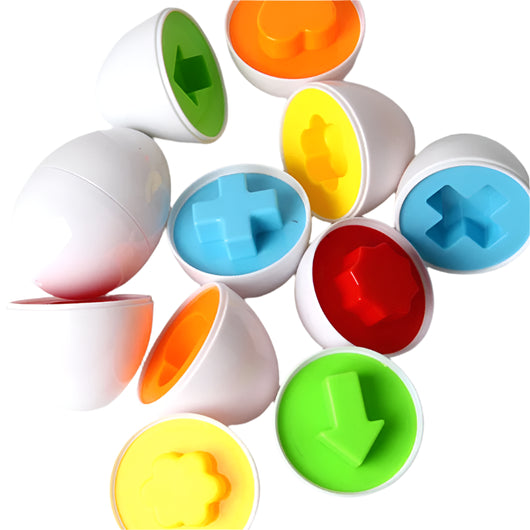 Matching Eggs Color & Shape Sorter 6Pcs no box