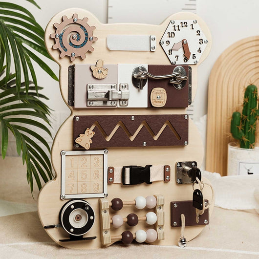 Montessori Bear Busy Board – Double the Fun, Double the Learning