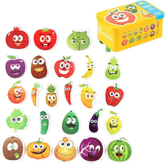 Baby Montessori Animal Number Matching Puzzle Game Vegetables