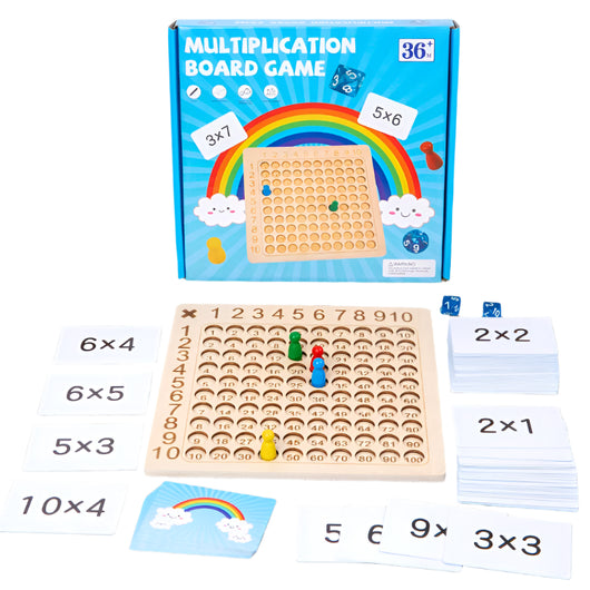 99 Multiplication Table Wooden Math Game