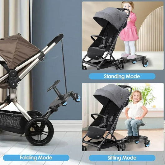 2 in 1 Stroller Ride On Board with Wheels
