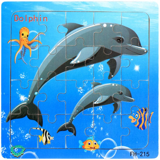 Wooden 3D Puzzle Dolphin