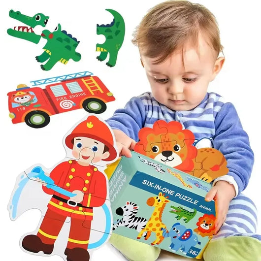Baby Montessori Animal Number Matching Puzzle Game