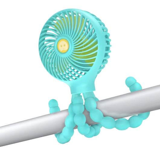Mini Portable Stroller Fan Blue