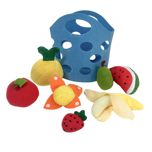 8pcs Felt Food Vegetable Basket Pretend Play Set Fruit