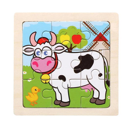 Kids Wooden Jigsaw Puzzle Cow