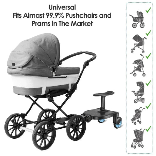 2 in 1 Stroller Ride On Board with Wheels