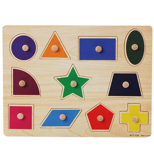 Montessori Wooden Puzzle Board Shapes 11