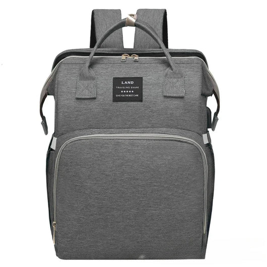Portable Folding Crib Bed Mommy Bag Grey