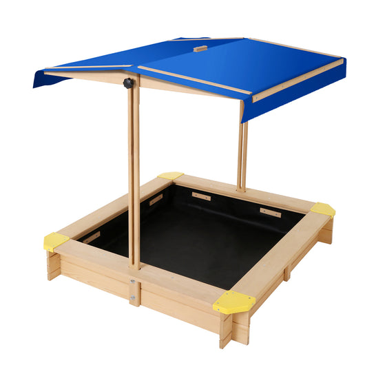 Kids Wooden Sandpit with Canopy
