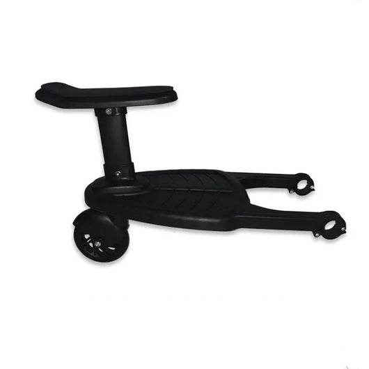 2 in 1 Stroller Ride On Board with Wheels Single Wheel-Black