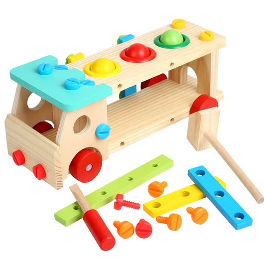 STEM Wooden Construction Tool Set Bus Tool Box