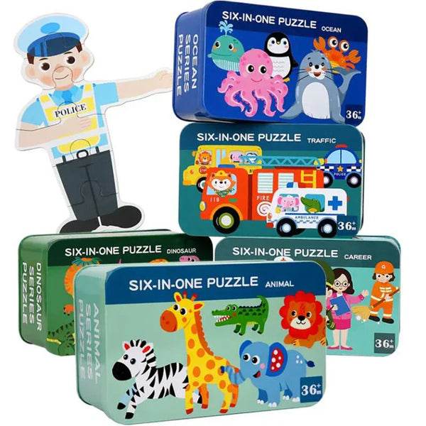 Baby Montessori Animal Number Matching Puzzle Game