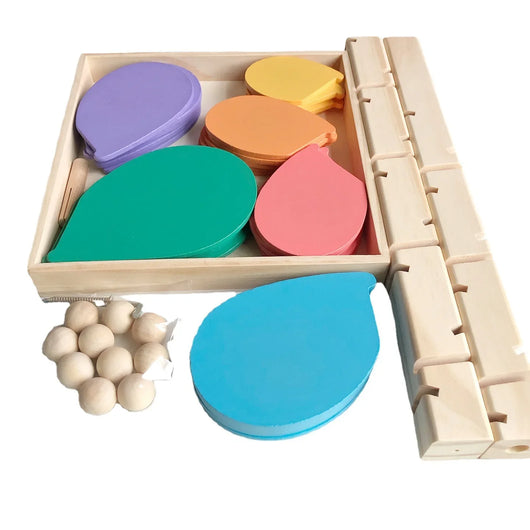 Wooden Rainbow Ball Track – Montessori Music Toy