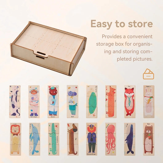 3D Wooden Animal Puzzle Montessori Toys