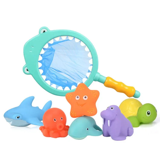 Cartoon Swimming Shark Bath Toys Green