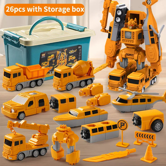 Kids Magnetic Transform Engineering Car