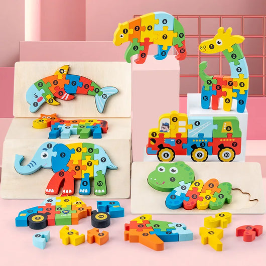 3D Montessori Wooden Puzzle