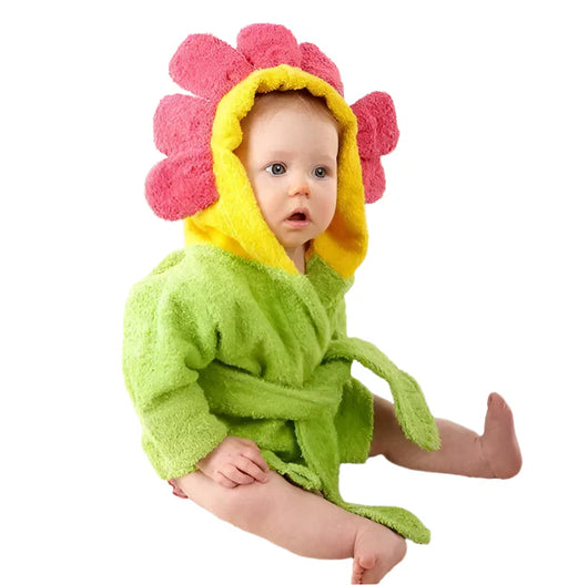 Baby Cotton Bathrobe Sun flower