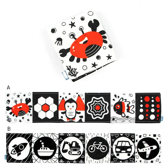Montessori-Inspired Baby Bed Mobile – High Contrast Visual Soother Crab