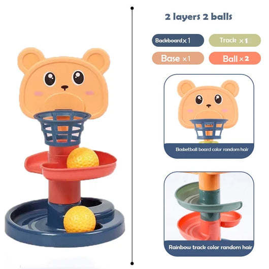 Rolling Montessori Ball Tower 2 layers