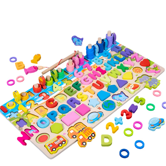 Wooden Educational Puzzle Toy 762 7in1