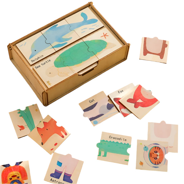 3D Wooden Animal Puzzle Montessori Toys