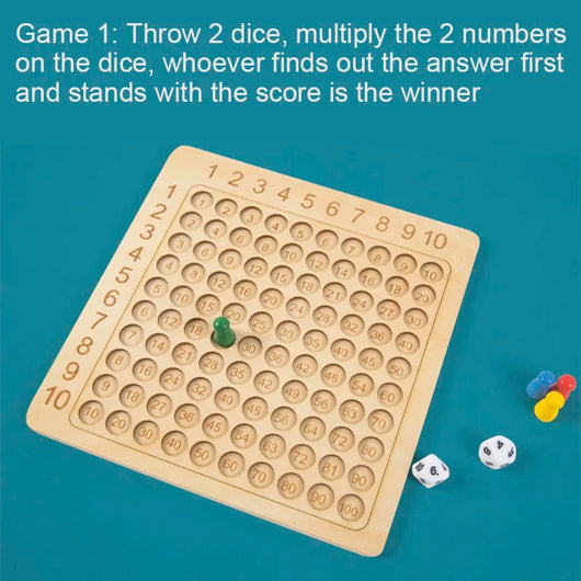 99 Multiplication Table Wooden Math Game