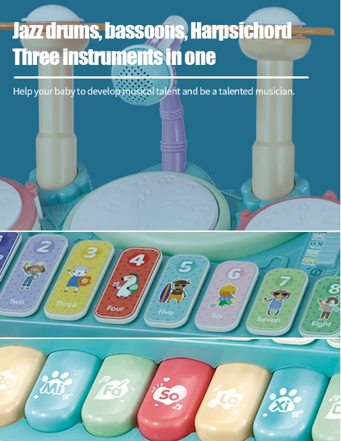 Musical Drum Set Toy