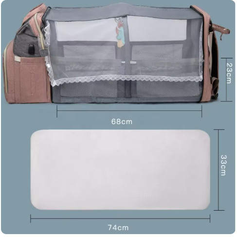 Portable Folding Crib Bed Mommy Bag