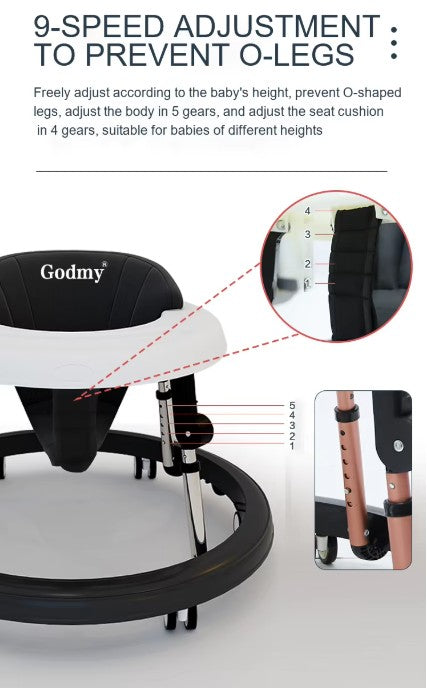 Baby Foldable Anti Rolling Walker