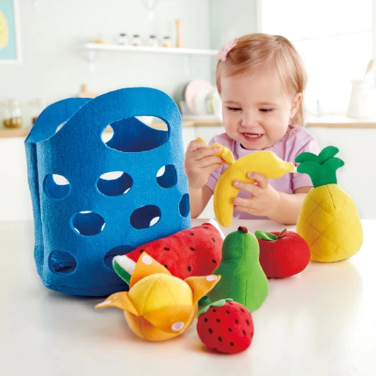 8pcs Felt Food Vegetable Basket Pretend Play Set
