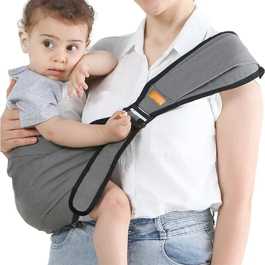 Baby Carrier Crossbody Frontal Gray