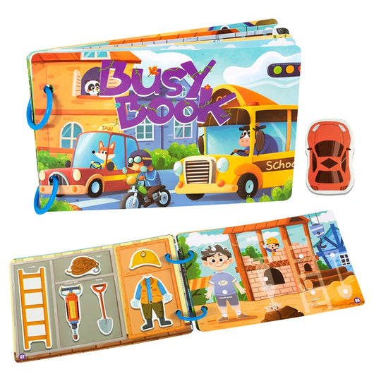 Reusable Montessori Sticker Book Traffic