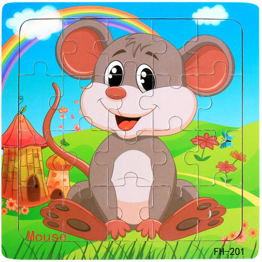 Wooden 3D Puzzle Mouse