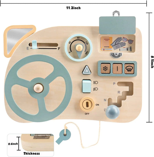 Wooden Montessori Steering Busy Board