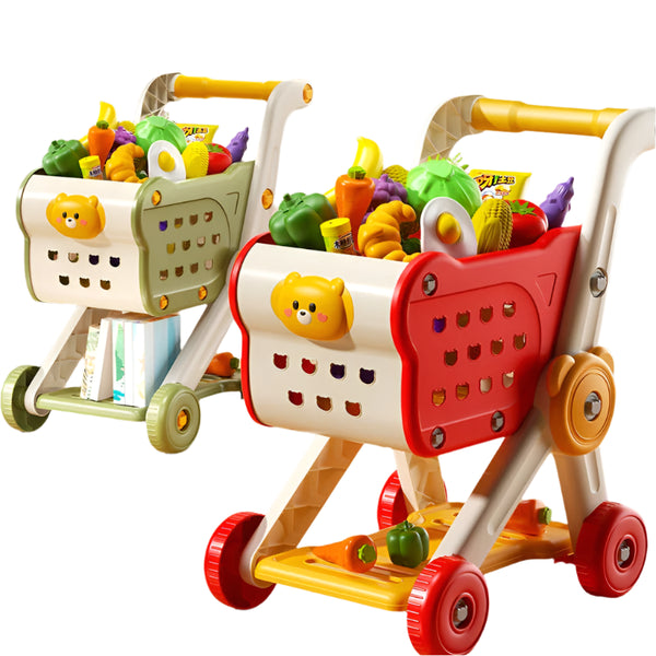 Kids Shopping Cart Trolley Play Toy Set
