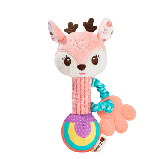 Animal Rattle Hand Grip Deer Pink