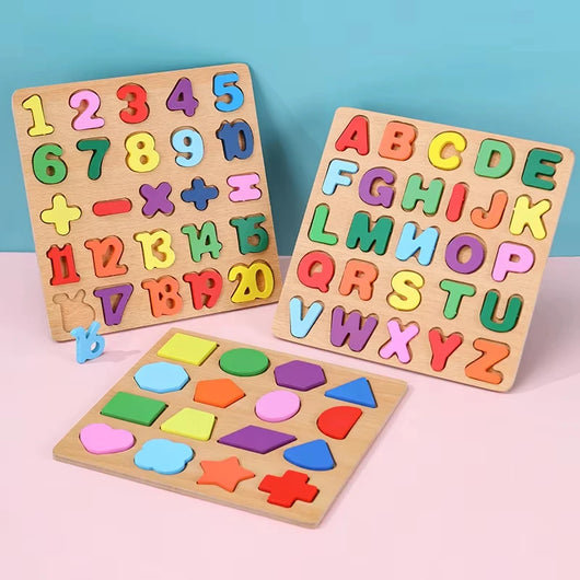Wooden Geometric Shape Sorting Puzzle