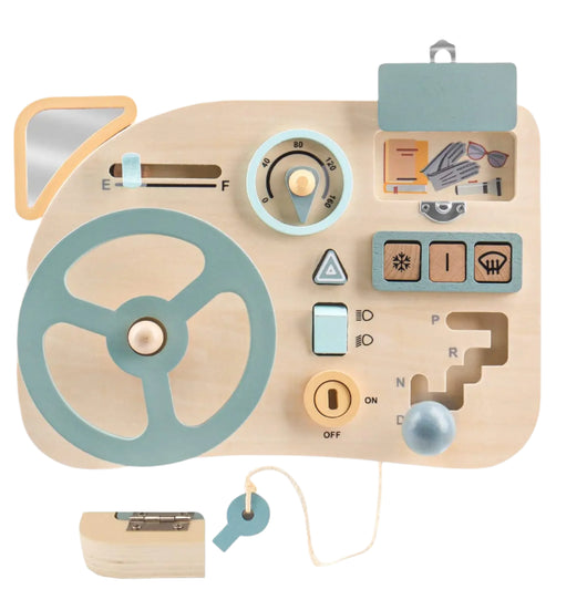 Wooden Montessori Steering Busy Board Steering Wheel