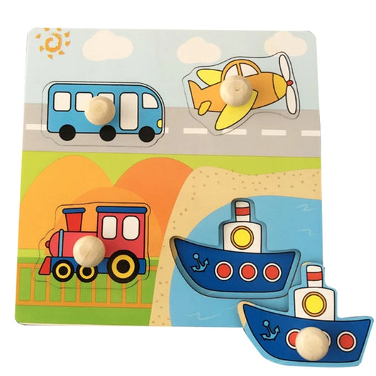 Montessori Wooden Puzzle Board Boat