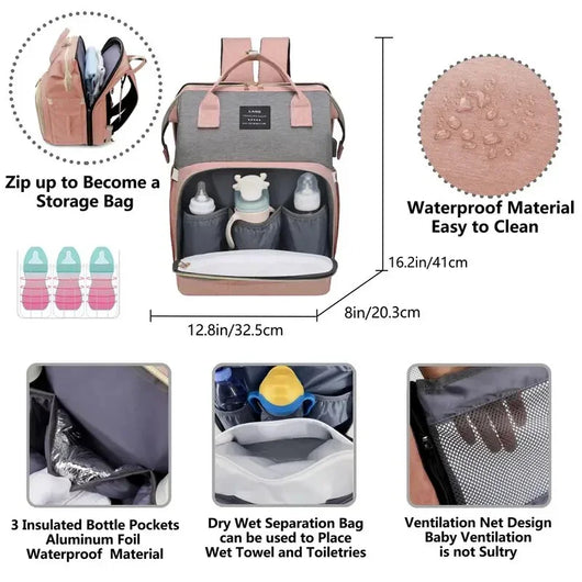Portable Folding Crib Bed Mommy Bag
