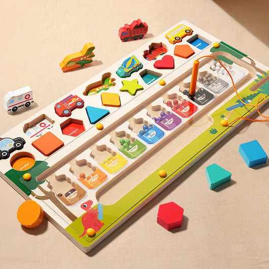 3 in 1 Magnetic Montessori Puzzle Board