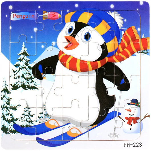 Wooden 3D Puzzle Penguin