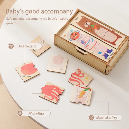 3D Wooden Animal Puzzle Montessori Toys