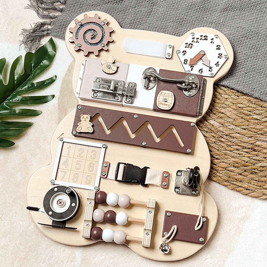 Montessori Bear Busy Board – Double the Fun, Double the Learning